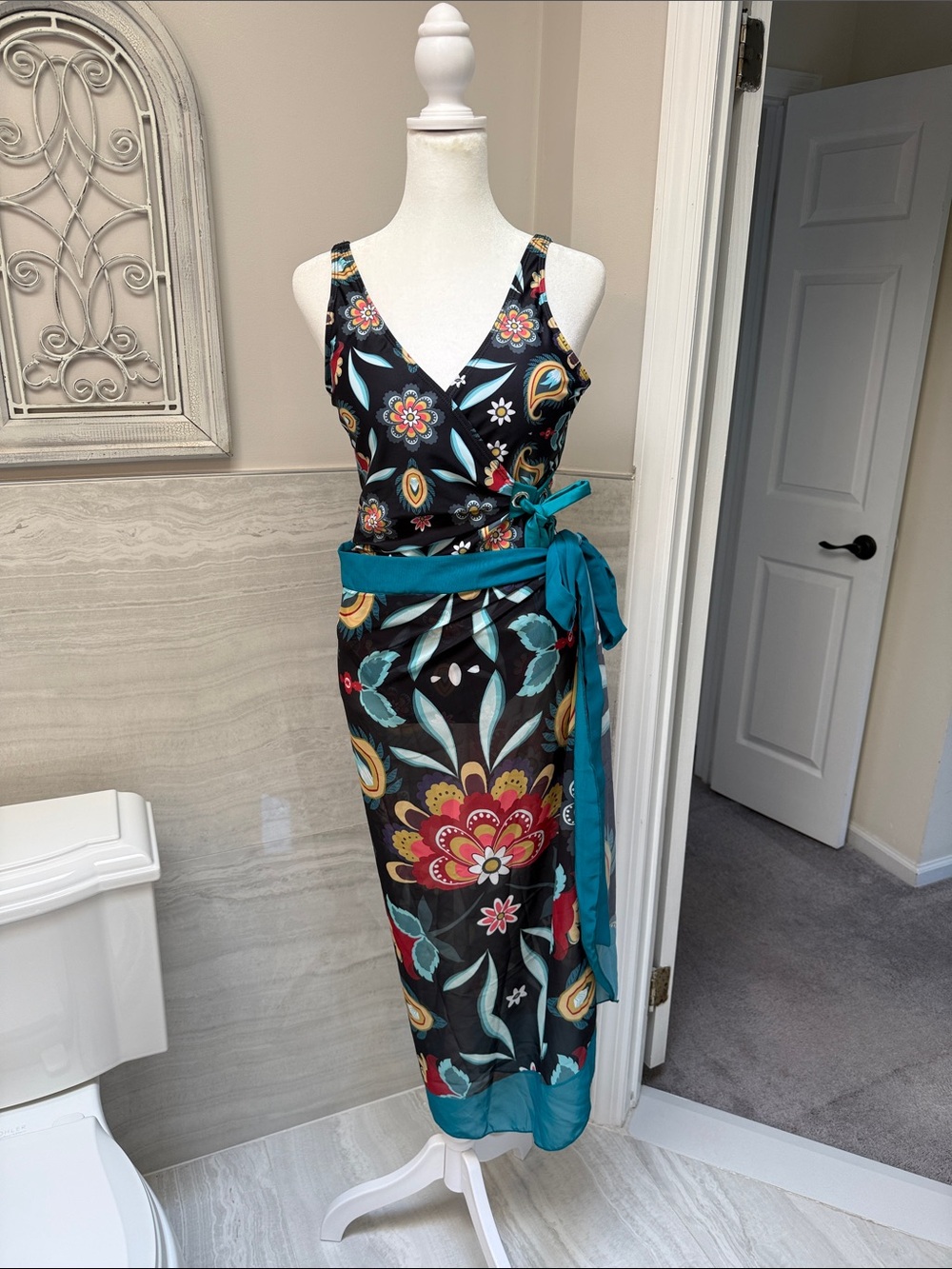 Floral Swimsuit and Cover-Up